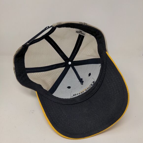 Corona Extra Snapback Mesh Back Hat Black Yellow Adjustable Embroidered Logo - Picture 9 of 12